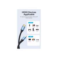 Кабель мультимедийный HDMI M to HDMI M 10.0m V2.0 4K60Hz blue Vention (ALHSL) - Image 4
