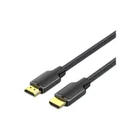 Кабель мультимедийный HDMI M to HDMI M 10.0m 4K cotton braided black Vention (ALLBL) - Изображение 1