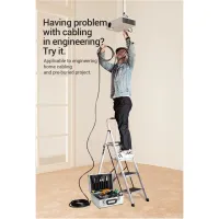 Кабель мультимедійний HDMI M to HDMI M 1.0m 4K cotton braided black zinc alloy Vention (ALMBF) - Зображення 9