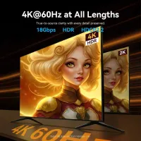 Кабель мультимедійний HDMI M to HDMI M 35.0m 4K fiber optic black Vention (ALSBU) - Зображення 3