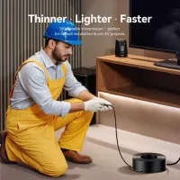 Кабель мультимедійний HDMI M to HDMI M 40.0m 4K fiber optic zinc alloy black Vention (ALSBV) - Зображення 5