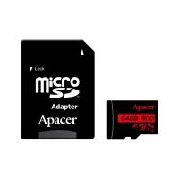 Карта пам'яті Apacer 64GB microSD class 10 UHS-I V10 A1 (AP64GMCSX10UB-R) - 1