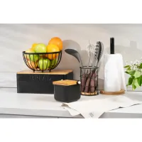 Фруктовниця Ardesto Midori 28х28х13см, метал, чорний (AR0903B) - 6