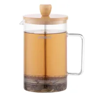 Френч-прес Ardesto Midori, 800мл, боросилікатне скло, бамбук, прозорий (AR1009WL) - 1
