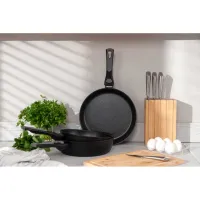 Сковорода Ardesto Gemini Bari, 24см, алюміній, чорний (AR1224B) - 11