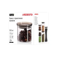 Ємність для сипучих продуктів Ardesto Fresh скло, пластик 500 мл (AR1305SF) - 9