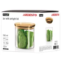 Банка Ardesto Fresh 700 мл, скло, пластик, прозорий (AR1307SFM) - 7