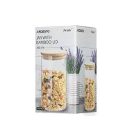 Ємність для сипучих продуктів Ardesto Fresh скло, бамбук 760 мл (AR1376BLR) - 4