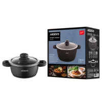 Каструля Ardesto Gemini Anzio, 1.2л, алюміній, чорний (AR2412GE) - 11