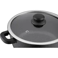 Кастрюля Ardesto Gemini Anzio скляна кришка 28 см 6,4 л чорна (AR2426GE) - Изображение 9