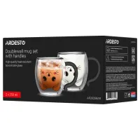 Набор чашек Ardesto Animals BAR 250 мл 2 шт прозорий (AR2625BAR) - Изображение 4