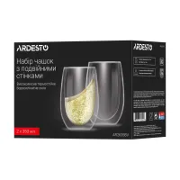 Набір склянок Ardesto з подвійними стінками BV 350 мл 2 шт прозорий (AR2635BV) - 4