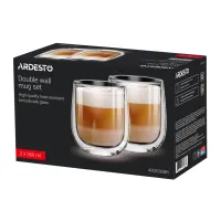 Набір склянок Ardesto з подвійними стінками BR 360 мл 2 шт прозорий (AR2636BR) - 2
