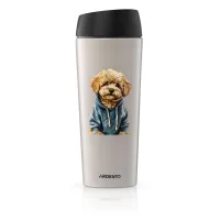 Термокружка Ardesto Coffee Time Maltipoo 450мл, нержавіюча сталь, бежевий (AR2645MP) - Зображення 2