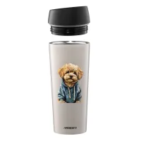 Термокружка Ardesto Coffee Time Maltipoo 450мл, нержавіюча сталь, бежевий (AR2645MP) - Зображення 4
