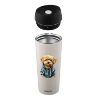 Термокружка Ardesto Coffee Time Maltipoo 450мл, нержавіюча сталь, бежевий (AR2645MP) - Зображення 5