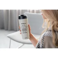 Термокружка Ardesto Coffee Тime Meowning 450 мл Бежева (AR2645WC) - Изображение 2