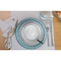 Тарілка Ardesto Siena, 27см, порцеляна, біло-блакитний (AR2927SWB) - 2