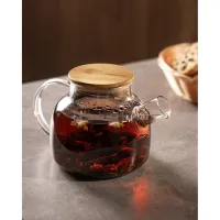 Заварник Ardesto Gemini боросилікатне скло бамбук прозорий 600мл (AR3006GBM) - 7