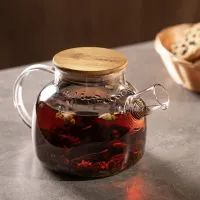 Заварник Ardesto Gemini боросилікатне скло бамбук прозорий 1000мл (AR3010GBM) - 12