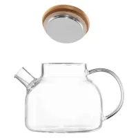 Заварник Ardesto Gemini боросилікатне скло бамбук прозорий 1000мл (AR3010GBM) - 2