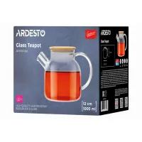 Заварник Ardesto Gemini боросилікатне скло бамбук прозорий 1000мл (AR3010GBM) - 3