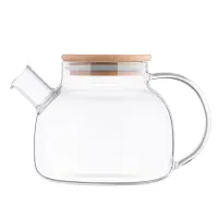 Заварник Ardesto Gemini боросилікатне скло бамбук прозорий 1000мл (AR3010GBM) - 1