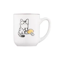 Чашка Ardesto Cat, 380мл, кераміка, біло-сірий (AR3055) - Зображення 3