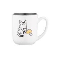 Чашка Ardesto Cat, 380мл, кераміка, біло-сірий (AR3055) - Зображення 1