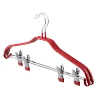 Плічка Ardesto Металеві з ПВХ покриттям З прищіпками Червоні 42 см 2 шт. (ARHC2802RC) - 1