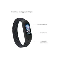 Ремінець до фітнес браслета Armorstandart Braided Solo Loop для Xiaomi Mi Band 4/5/6 Charcoal size S (ARM59179) - 4