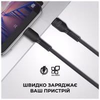 Дата кабель USB-C to Lightning 1.0m AR88 3A Black Armorstandart (ARM65287) - Image 3