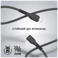 Дата кабель USB-C to USB-C 1.0m AR88 3A black Armorstandart (ARM65293) - 2
