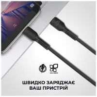 Дата кабель USB-C to USB-C 1.0m AR88 3A black Armorstandart (ARM65293) - 3