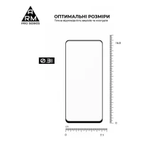 Скло захисне Armorstandart Pro Realme C55 Black (ARM67931) - 3