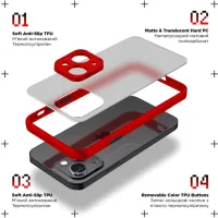 Чохол до мобільного телефона Armorstandart Frosted Matte Xiaomi Redmi 12 4G Red (ARM68553) - 2