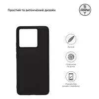 Чохол до мобільного телефона Armorstandart Matte Slim Fit Xiaomi 13T 5G Black (ARM69612) - 3