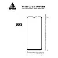 Скло захисне Armorstandart Pro OPPO A18 4G / A38 4G Black (ARM71040) - 3