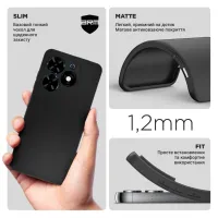 Чохол до мобільного телефона Armorstandart Matte Slim Fit Tecno Spark Go 2024 (BG6) Camera cover Black (ARM73577) - 3
