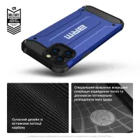 Чехол для мобильного телефона Armorstandart Panzer Samsung S24 Dark Blue (ARM73721) - Изображение 6