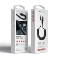 Дата кабель USB-C to USB-C 1.0m Spiral 3A Black Armorstandart (ARM75392) - 3