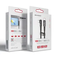 Дата кабель USB-C to USB-C 1.2m 90-degree 100W black Armorstandart (ARM75870) - 2