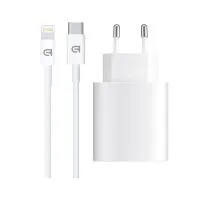 Зарядний пристрій Armorstandart AMHJ83 20W USB-C White + cable USB-C to Lightning (ARM77724) - 1
