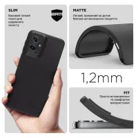 Чохол до мобільного телефона Armorstandart Matte Slim Fit Motorola G55 5G Camera cover Black (ARM81199) - 3