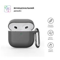 Чохол для навушників Armorstandart Hang Case для Apple AirPods 4 Advanced ash (ARM81278) - 2