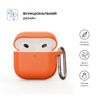 Чохол для навушників Armorstandart Hang Case для Apple AirPods 4 Orange (ARM81288) - 2