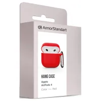 Чохол для навушників Armorstandart Hang Case для Apple AirPods 4 Red (ARM81293) - 3