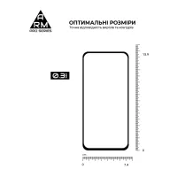Скло захисне Armorstandart Pro Samsung A56 5G Black (ARM82612) - 3