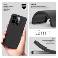Чохол до мобільного телефона Armorstandart Matte Slim Fit Xiaomi 15T 5G Black (ARM86993) - Зображення 3