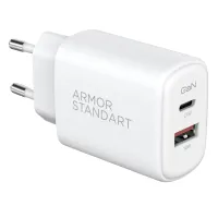 Зарядний пристрій Armorstandart 1xUSB-C PD20W + 1xUSB QC3.0 GaN white (ARM87067) - 4